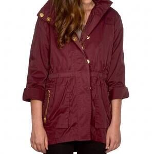NEW CIAO-MILANO tess water-resistant jacket in burgundy